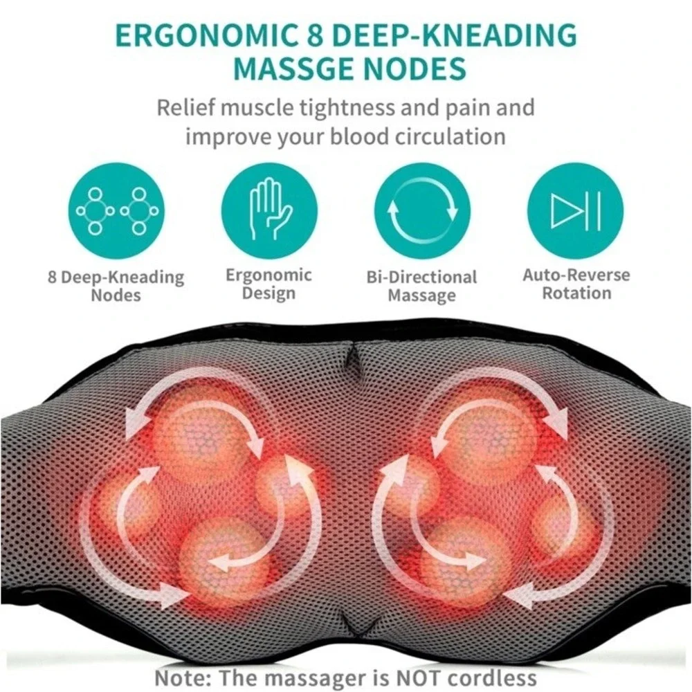 Nekteck Shiatsu Deep Kneading Massage Pillow‎
